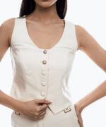 Γιλέκο Emporio Gramma 7-72444-34 Εκρου - Image 2