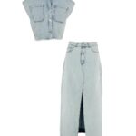 Σετ φούστα/ γιλέκο αμάνικο Josephine 9667-8  Jeans