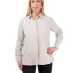 Πουκάμισο με μακριά μανίκια Caroline σε Μπέζ