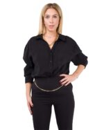 Πουκάμισο με μακριά μανίκια JENIFER Μαύρο
