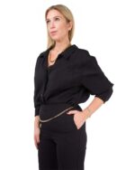 Πουκάμισο με μακριά μανίκια JENIFER Μαύρο - Image 3