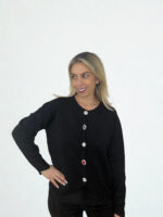 ΖΑΚΕΤΑ ANNIE ONE SIZE ΜΕ ΔΙΑΚΟΣΜΗΤΙΚΑ ΚΟΥΜΠΙΑ ΣΕ ΜΑΥΡΟ - Image 2