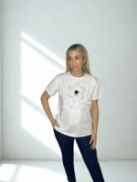 ΜΠΛΟΥΖΑ FLORETTA ONE SIZE ΜΕ ΔΙΑΚΟΣΜΗΤΙΚΑ ΣΤΟΙΧΕΙΑ ΣΕ ΛΕΥΚΟ - Image 2