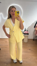 ΣΕΤ ΣΑΚΑΚΙ ΠΑΝΤΕΛΟΝΙ OLYMBIC 231333  ΜΕ ΧΡΥΣΟ ΚΟΥΜΠΙ ΣΕ ΚΙΤΡΙΝΟ - Image 2