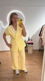 ΣΕΤ ΣΑΚΑΚΙ ΠΑΝΤΕΛΟΝΙ OLYMBIC 231333  ΜΕ ΧΡΥΣΟ ΚΟΥΜΠΙ ΣΕ ΚΙΤΡΙΝΟ - Image 5