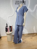 ΣΕΤ ΣΑΚΑΚΙ /ΠΑΝΤΕΛΟΝΙ  OLYMBIC 454654 ΜΕ ΧΡΥΣΟ ΚΟΥΜΠΙ ΣΕ ΜΠΛΕ/ΤΖΗΝ - Image 8