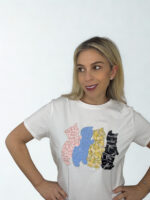 ΜΠΛΟΥΖΑ ΜΕ ΚΟΝΤΑ ΜΑΝΙΚΙΑ CATBLACK 556600 ΣΕ ΛΕΥΚΟ - Image 4