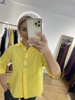 Πουκάμισο KARIN 12450A  με διακοσμητικά κουμπιά σε Κίτρινο