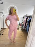 SET CAROLINA ΜΕ ΚΟΥΜΠΙΑ ΣΤΟΥΣ ΩΜΟΥΣ ΣΕ ΡΟΖ - Image 2