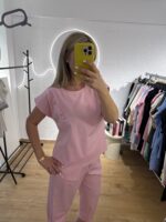 SET CAROLINA ΜΕ ΚΟΥΜΠΙΑ ΣΤΟΥΣ ΩΜΟΥΣ ΣΕ ΡΟΖ - Image 4