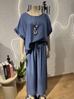 SET ADAMINA ONE SIZE ΣΕ ΧΡΩΜΑ ΜΠΛΕ -JEAN BLUE COLOUR - Image 2