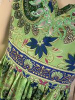 ΦΟΡΕΜΑ SANTINA INDIE BOHO ΣΕ ΛΑΧΟΥΡΙ ΣΧΕΔΙΟ ΜΕ  ΠΡΑΣΙΝΟΥΣ ΧΡΩΜΑΤΙΣΜΟΥΣ - Image 4