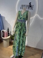 ΦΟΡΕΜΑ SANTINA INDIE BOHO ΣΕ ΛΑΧΟΥΡΙ ΣΧΕΔΙΟ ΜΕ  ΠΡΑΣΙΝΟΥΣ ΧΡΩΜΑΤΙΣΜΟΥΣ - Image 5