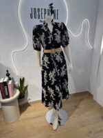 ΦΟΡΕΜΑ SERENA ΜΕ ΟΜΟΡΦΕΣ ΛΕΠΤΟΜΕΡΕΙΣ ΚΕΝΤΗΜΑΤΟΣ ONE SIZE ΜΑΥΡΟ-ΛΕΥΚΟ