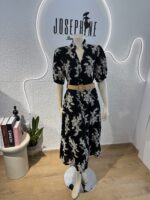 ΦΟΡΕΜΑ SERENA ΜΕ ΟΜΟΡΦΕΣ ΛΕΠΤΟΜΕΡΕΙΣ ΚΕΝΤΗΜΑΤΟΣ ONE SIZE ΜΑΥΡΟ-ΛΕΥΚΟ - Image 3