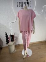 SET LELLA ΜΕ ΚΟΝΤΟ ΜΑΝΙΚΙ ΣΕ ΧΡΩΜΑ ΡΟΖ - Image 2