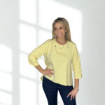 ΜΠΛΟΥΖΑ LANDINA  ΜΕ ΔΙΑΚΟΣΜΗΤΙΚΑ ΣΤΟΙΧΕΙΑ  ΣΕ ΚΙΤΡΙΝΟ