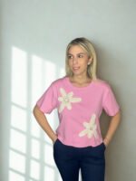 ΜΠΛΟΥΖΑ SILVIA  ΜΕ ΔΙΑΚΟΣΜΗΤΙΚΑ ΣΤΟΙΧΕΙΑ ΣΕ ΡΟΖ - Image 3