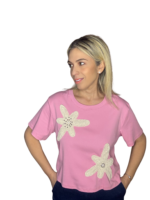 ΜΠΛΟΥΖΑ SILVIA  ΜΕ ΔΙΑΚΟΣΜΗΤΙΚΑ ΣΤΟΙΧΕΙΑ ΣΕ ΡΟΖ