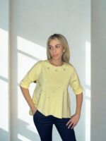 ΜΠΛΟΥΖΑ LANDINA  ΜΕ ΔΙΑΚΟΣΜΗΤΙΚΑ ΣΤΟΙΧΕΙΑ  ΣΕ ΚΙΤΡΙΝΟ - Image 3