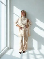 ΣΕΤ IRIDA 3 ΤΕΜΑΧΙΩΝ ΠΑΝΤΕΛΟΝΙ ΖΑΚΕΤΑ ΜΠΛΟΥΖΑ ONE SIZE ΣΕ ΕΚΡΟΥ