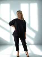 SET ARABELLA ΜΠΛΟΥΖΑ ΠΑΝΤΕΛΟΝΙ ONE SIZE ΣΕ ΜΑΥΡΟ - Image 4