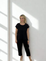 ΣΕΤ ANVERSA ONE SIZE ΠΑΝΤΕΛΟΝΙ ΜΠΛΟΥΖΑ ΜΕ ΔΙΑΚΟΣΜΗΤΙΚΑ ΣΤΟΙΧΕΙΑ ΣΕ ΜΑΥΡΟ - Image 3