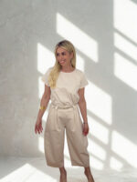 SET ITALIAN PONCHO ONE SIZE ΜΠΛΟΥΖΑ ΠΑΝΤΕΛΟΝΙ ΣΕ ΜΠΕΖ - Image 9