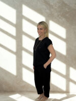 SET MILANO ONE SIZE ΠΑΝΤΕΛΟΝΙ ΜΠΛΟΥΖΑ  ΜΕ ΔΙΑΚΟΣΜΗΤΙΚΑ ΚΟΥΜΠΙΑ ΣΕ ΜΑΥΡΟ - Image 7