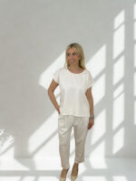 ΣΕΤ ANVERSA ONE SIZE ΠΑΝΤΕΛΟΝΙ ΜΠΛΟΥΖΑ ΜΕ ΔΙΑΚΟΣΜΗΤΙΚΑ ΣΤΟΙΧΕΙΑ ΣΕ ΛΕΥΚΟ