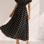 ΦΟΡΕΜΑ POLKA GRACE DRESS ONE SIZE ΣΕ ΜΑΥΡΟ