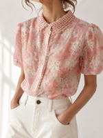 ΠΟΥΚΑΜΙΣΟ FLEUR LACE SHIRT ONE SIZE ΣΕ ΡΟΖ - Image 2