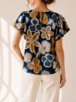 ΜΠΛΟΥΖΑ BLOOMY MUSE TOP ONE SIZE ΣΕ ΜΠΛΕ - Image 2