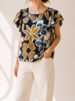 ΜΠΛΟΥΖΑ BLOOMY MUSE TOP ONE SIZE ΣΕ ΜΠΛΕ