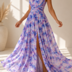 ΦΟΡΕΜΑ FAIRYTALE DRESS ONE SIZE ΣΕ ΛΙΛΑ FLORAL