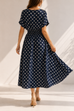 ΦΟΡΕΜΑ POLKA GRACE DRESS ONE SIZE ΣΕ ΜΠΛΕ - Image 3
